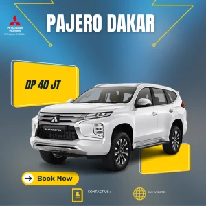 Pajero dakar tampil gagah dimana mobil ini dapat diperoleh denan DP ringan hanya 40 juta